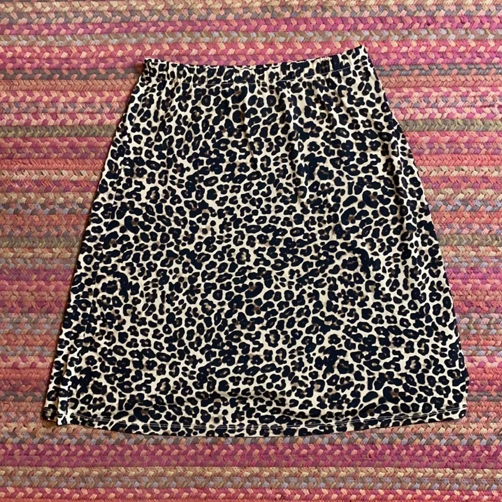 RETRO Y2K CHEETAH PRINT STRETCHY MIDI SKIRT